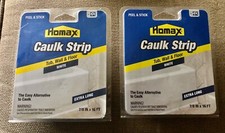 Lot of 2 Homax 3072 Caulk Strips, 7/8" X 16', White