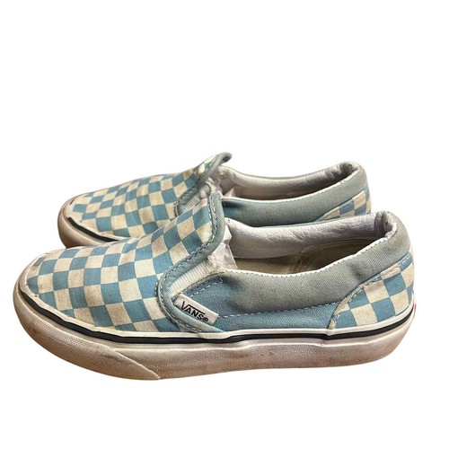 Vans Classic Slip-On Checkerboard Ashley Blue/Dusty Blue Sneakers Kids Size 13.5 - Picture 5 of 9