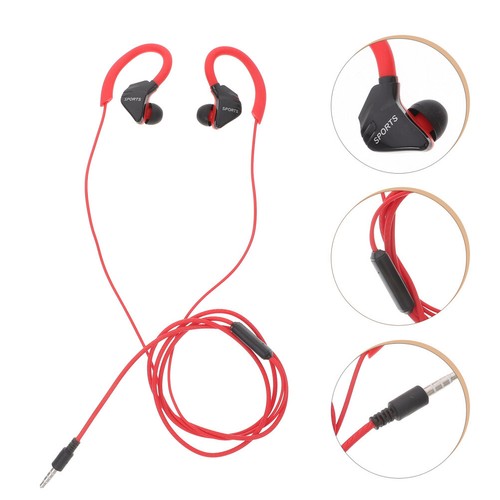Banda para el cuello con cable auriculares deportivos ganchos para los oídos auriculares auriculares bajos auriculares - Imagen 7 de 12