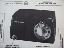 CBS COLUMBIA 515A, 516A, 517A RADIO PHOTOFACT
