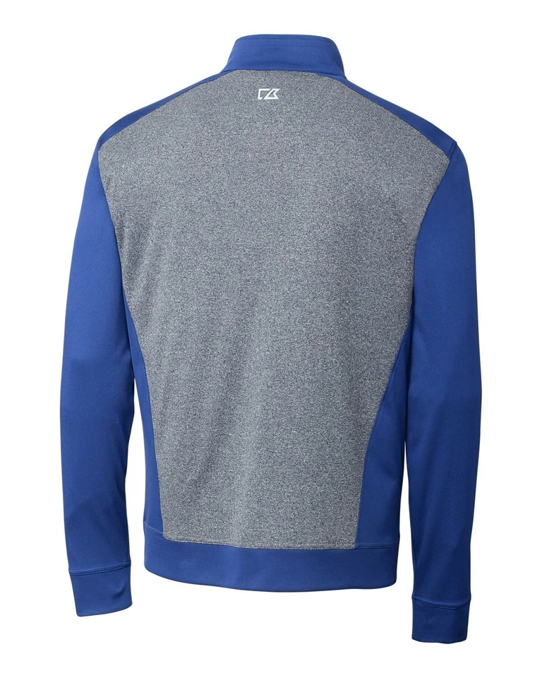Cutter & Buck Performance Relay Grey w/Blue trim 1/2 Zip Pullover Top SZ: 2XB - Image 2 of 2