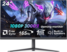 24 Inch Gaming Monitor 165Hz 1Ms Freesync HDR 99 Srgb FHD 1080P Computer Monito