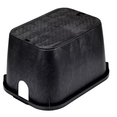 14 In. X 19 In. Rectangular Standard Series Valve Box & Cover, 12 In. Height, Bl
