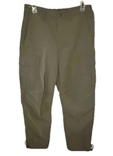 NEW American Eagle Outfitters Men  s Parachute Cargo Pants Army Green Nylon NWT S
