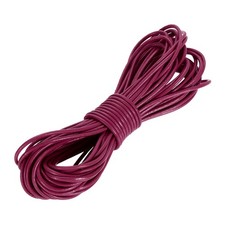 11 Yard 2mm Round Leather Cord Lacing String for DIY Crafts, Rose Red