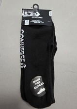 Converse Made for Chucks Flat Knit Ultra Low Cut Socks 3-Pack Black Size 6-12