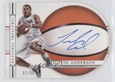 2015 Panini National Treasures College 52/99 Justin Anderson #16 Auto 5x8
