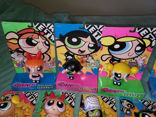 PR6 1999 Cartoon Network Lot Powerpuff Girls Bitty Cuddles Plush Mini Pool Party - Afbeelding 2 van 20