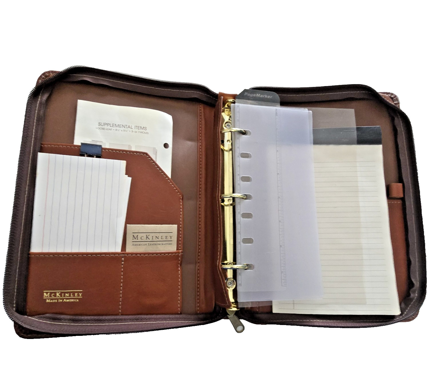 McKinley Made in America professional leather zipper binder 