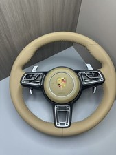RARE BEIGE Porsche Multifunction Steering Wheel 991.2 911 718