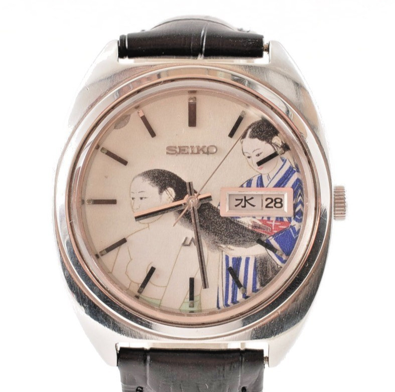 Vintage SEIKO Lord Matic 5606-7140 LM 35mm  Automatic 1971 Japanese Ukiyo-e