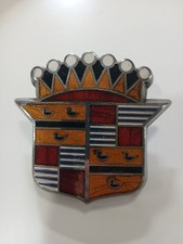 1948 - 1949 Cadillac Trunk Crest Shield Emblem Ornament Cloisonne Original Oem