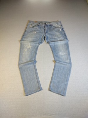 Dondup Jeans Herren Gr. W34 L32 Slim Fit Distressed Stone Wash Made in Italy