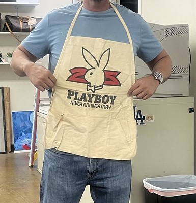 NEW Rare Vintage 1979 Playboy Silver Anniversary 25th Bunny Apron 70s