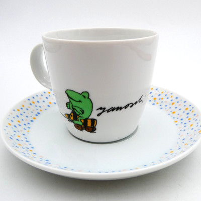 Thomas JANOSCH Cup and Saucer German Artist Childrens Characters
