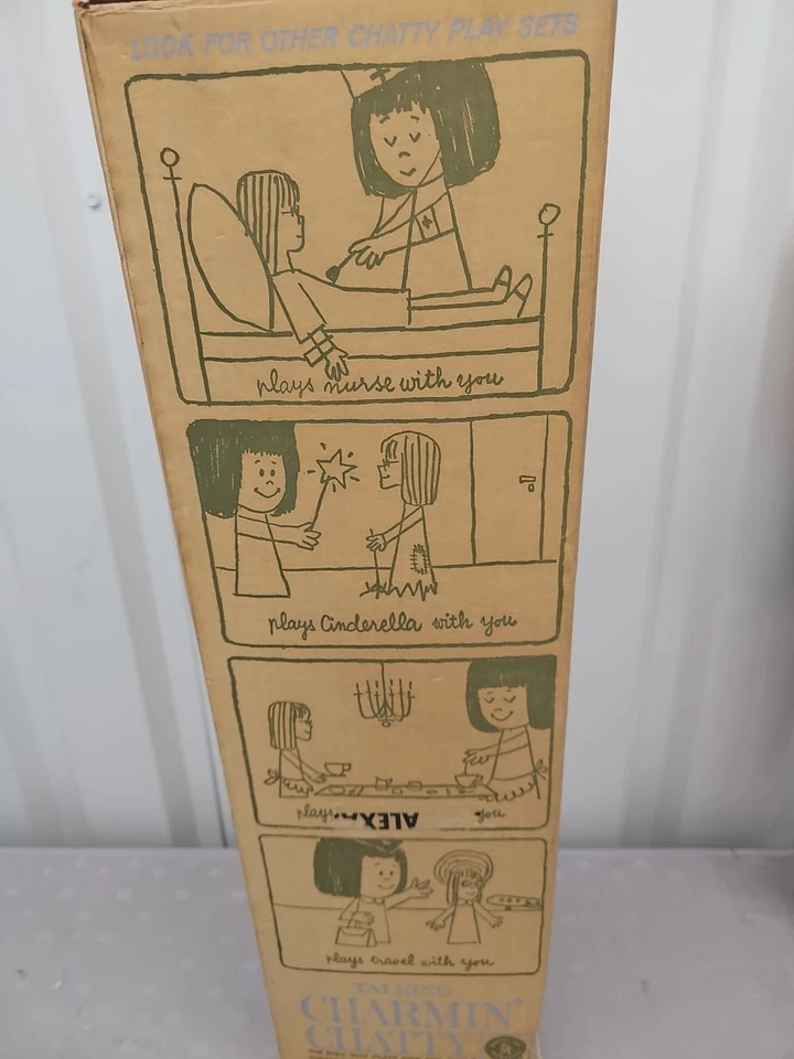 Muñeca parlante Charmin Chartty 1962 Mattel con caja y discos de colección Foto 4 de 4