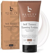  1-3 Pack Beauty by Earth Self Tanner Body Lotion Medium Vegan Sunless Tan New