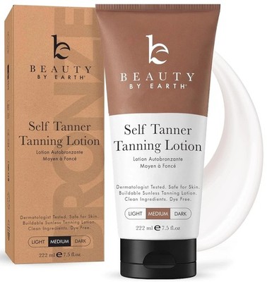 (1-3) Pack Beauty by Earth Self Tanner Body Lotion Medium Vegan Sunless Tan New