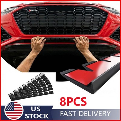 8X Bumper Guard Scrape Anti-Scratch Protector DIY Kit Cars Black Lip For Toyota
