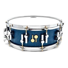 Sonor SQ2 Medium Maple Snare Drum 14x5.5 Birdseye Azure w/Chrome & Gold Hw