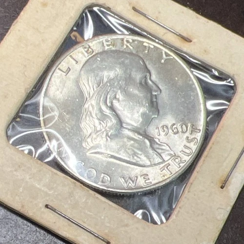 1960 Franklin Half Dollar Uncirculated Silver 50C Coin Excellent Condition