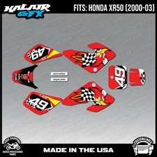 Graphics Kit for Honda XR50 (2000-2003) XR 50 Pecker Series - Red