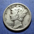 1921-D Mercury Dime  Fine