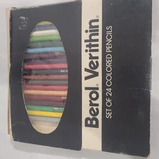 Vtg BEROL VERITHIN #731 Set of 24 Colored Pencils FINE ART Artist Incomplete