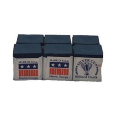 Silver Cup 6 Blue Billiards Pool Cue Chalk