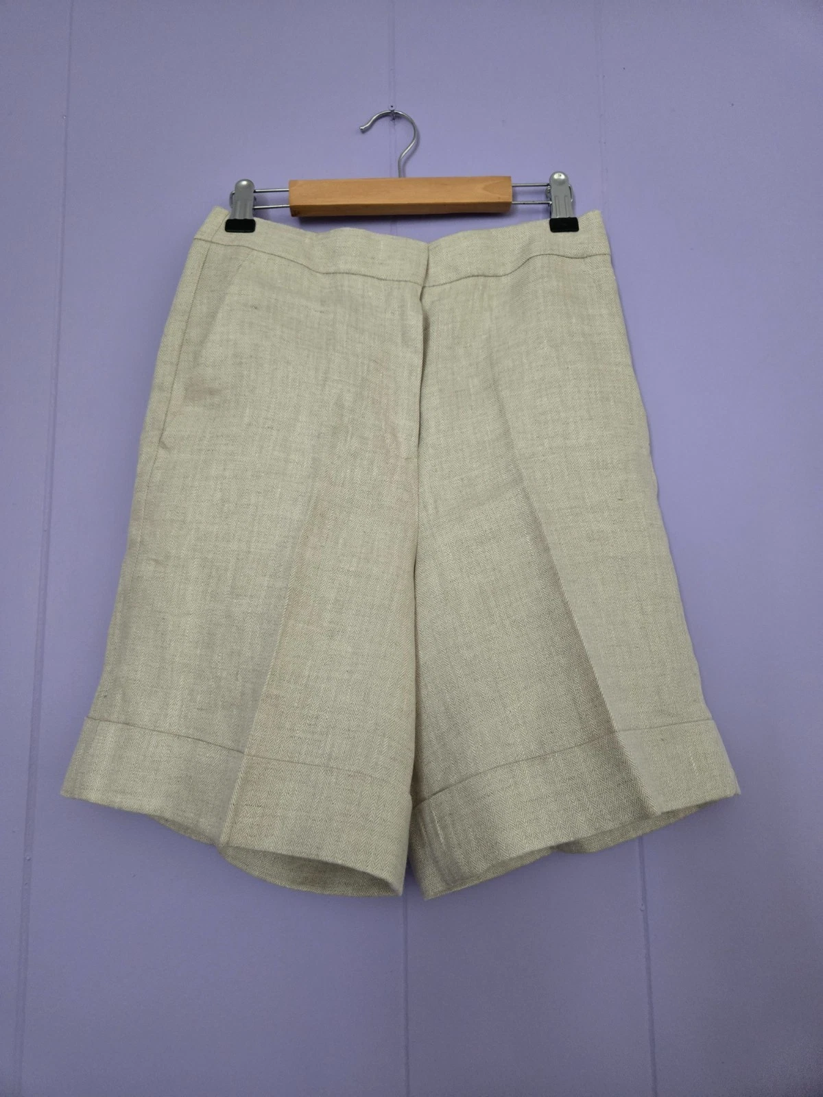 J.Crew Italian Linen Shorts Womens Beige Sze 00