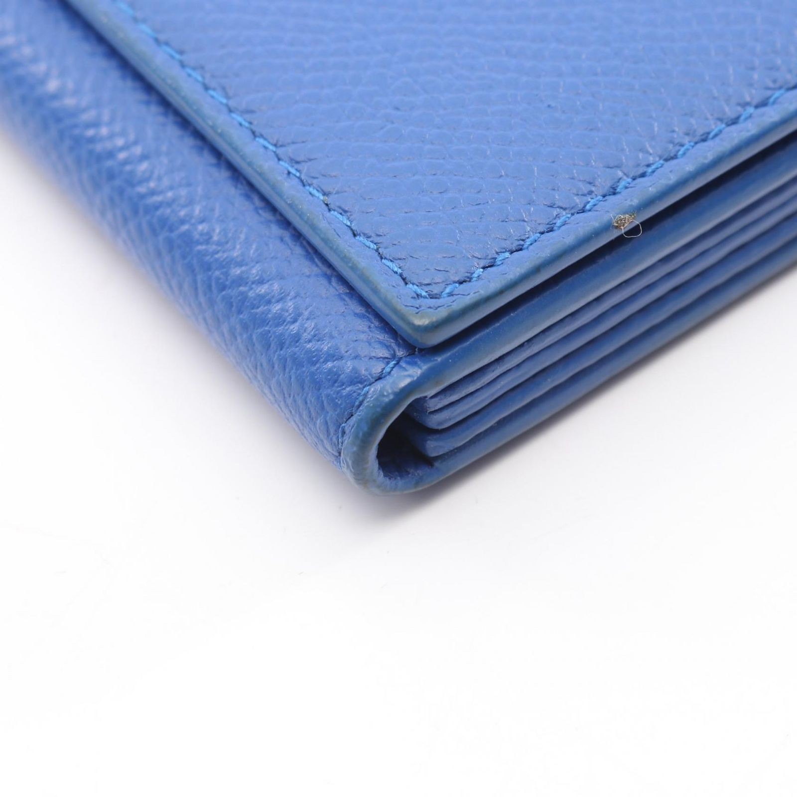 Balenciaga VILLE Accordion Card Holder Blue Leather Card Case thumbnail 6