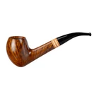 VAUEN "BRASS" 2341 9mm BRIAR PIPE w. HANDCRAFTED BRASS & WOODEN RINGS
