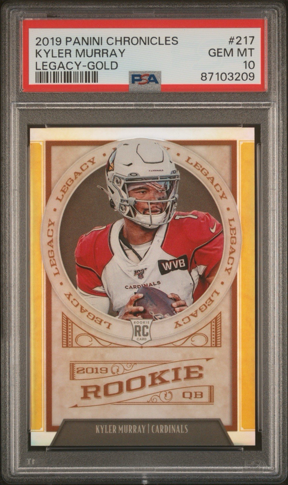 Kyler Murray Panini Chronicles Legacy #217 Gold