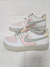 Nike Air Force 1 Low Shoes Youth Size 5Y White Pink Green Basketball DR4853-100