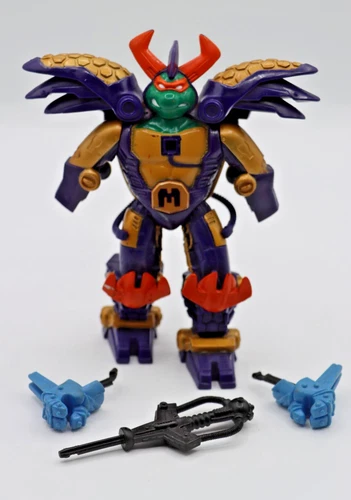 Vintage TMNT Cyber Samurai Mike 1994 w/ Accessories Playmates Incomplete Bundle