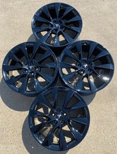 21" Tesla Model S Gloss Black Factory OEM Turbine Wheels Rims 1066519
