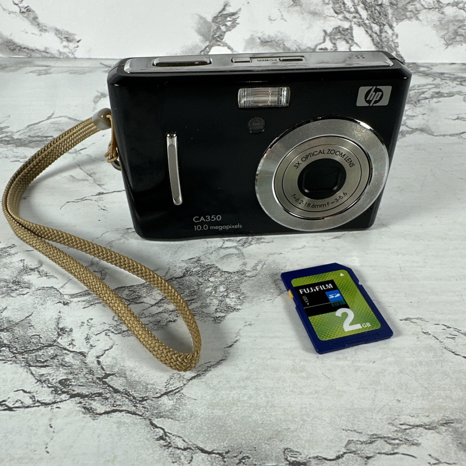 HP Photosmart CA350 10.0 MP Digital Camera Black 3X Optical Zoom PARTS OR REPAIR