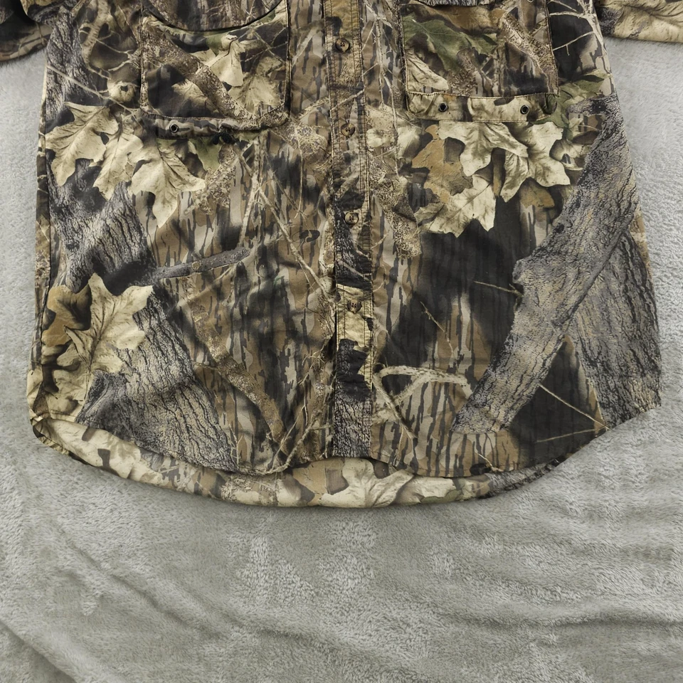 Camisa de Caza Camuflada Remington De Colección Para Hombres XL Manga Corta Botón Frontal Malla Ventilación Foto 3 de 4