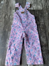 VINTAGE LEE AOP CORDUROY OVERALLS, SIZE 18 MTHS, GIRLS