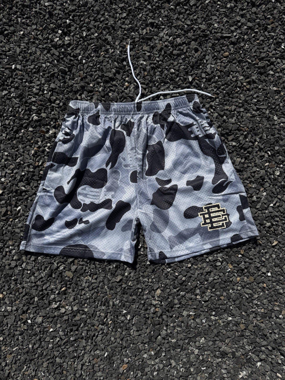 Eric Emanuel Men's Shorts Size Large Grey Camo