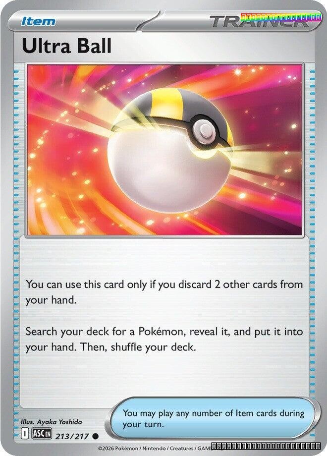 Reverse Holofoil - Ultra Ball - 213/217 - 213/217 - ME: Ascended Heroes - NM