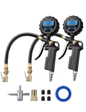 AstroAI Digital Tire Pressure Gauge Inflator 250 PSI Air Chuck Compressor 2-Pack