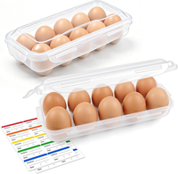 2 StüCk EierbehäLter FüR KüHlschrank 10 Eier, Eierbox Kunststoff