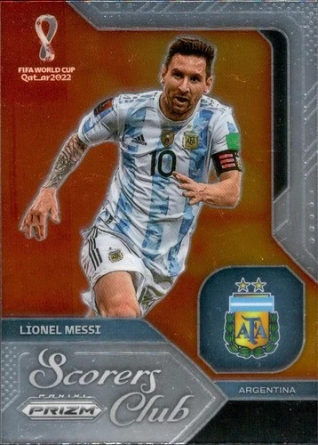2022 Panini Prizm FIFA World Cup #10 Lionel Messi Scorers Club