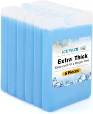 TOPOKO Ice Packs for Lunch Bags, Cooler. Freezer Packs for Lunch Box, Cooler Bag