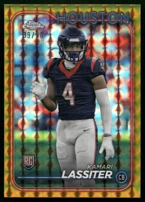 Kamari Lassiter Rookie - 2024 Topps Chrome Football - Numbered /50 - X-Fractor