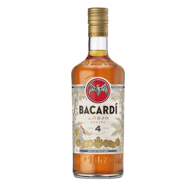 (23,94 /l) Bacardi Anejo Cuatro 4 Years Rum 40% 1,0l Flasche