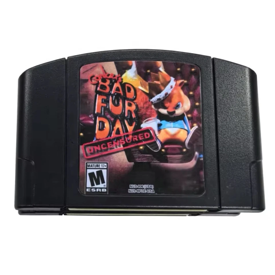 Cartucho de juego Nintendo 64 Conker's Bad Fur Day sin censura N64 Nintendo 2001 Foto 2 de 4