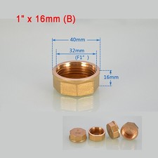 Brass Female Blanking Cap Stop End Pipe Fittings BSP 1/8" 1/4" 3/8" 1/2" 3/4" 1"