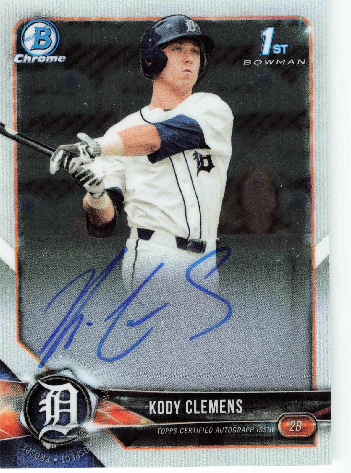 2018 Bowman Draft #CDA-KC Kody Clemens Chrome Draft Pick Autograph Auto